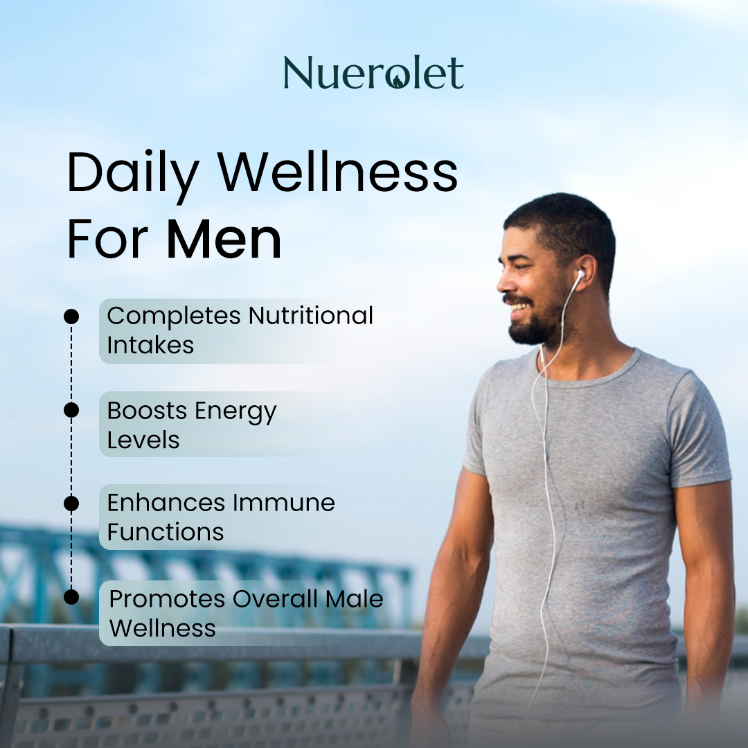 Nuerolet Men’s Daily Multivitamin – 24 Nutrients + Ayurvedic Herbs
