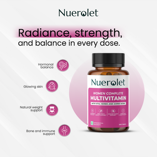 Nuerolet Women’s Multivitamin – Energy, Hormone & Bone Support