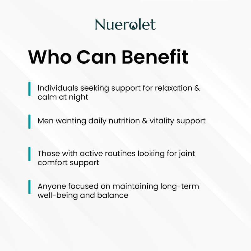 Nuerolet product description card on a white background
