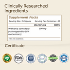 extra strength ashwagandha label 500 mg of ashwagandha