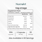 Supplement facts label for Nuerolet Veg omega on a white background